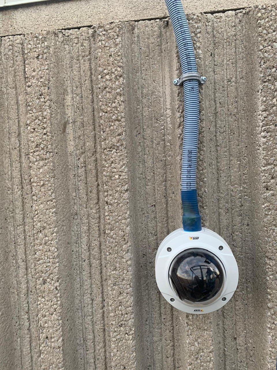 Axis dome camera with conduit